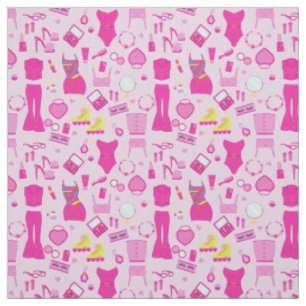fashion doll clothes vintage 1990s pink fabric