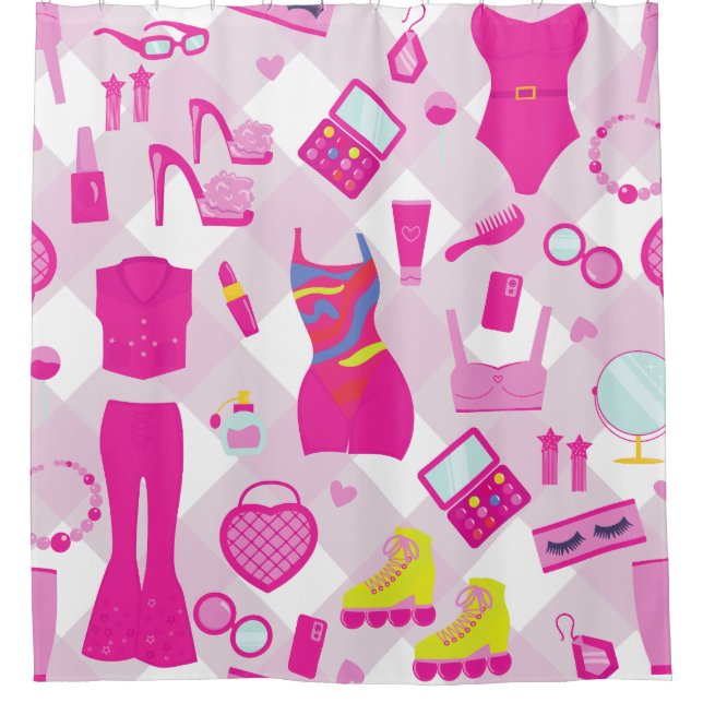 fashion doll clothes vintage 1990s pink gingham (Front)