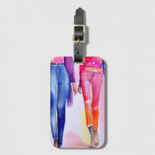Fashion Drawing Luggage Tag