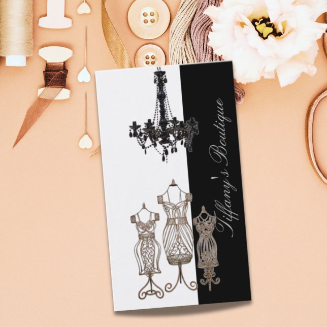 Fashion Dressmaker Mannequin Sewing Stylist Business Card (Creator Uploaded)