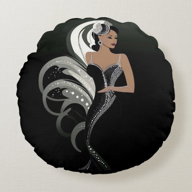 FASHION-ESQUE #2 Throw Pillow (Front)