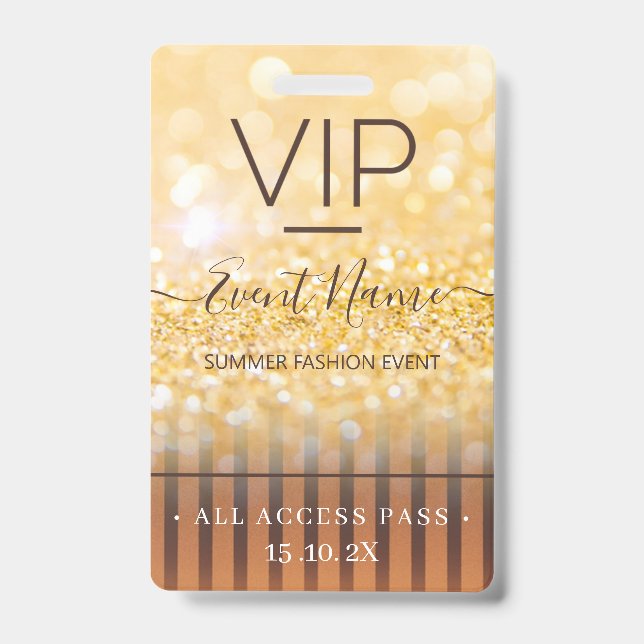 Fashion Event VIP All Access Pass Badge (Front)