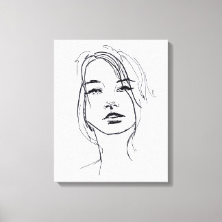 Fashion Face Illustration Canvas Print