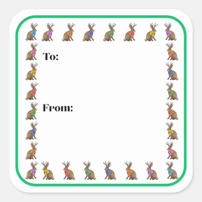 Fashion Forward Jackalope Sticker (Front)