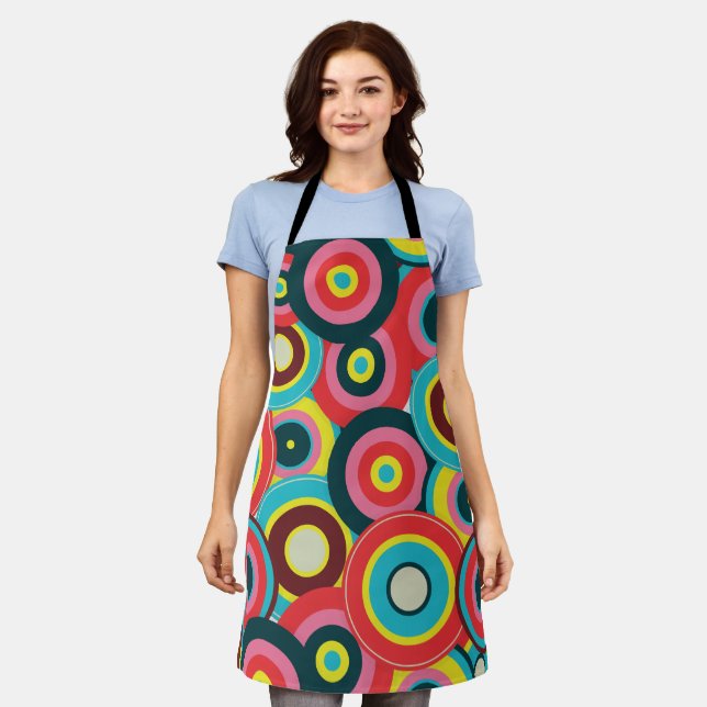  Fashion Geometric Vintage- Pattern Stylish Modern Apron (Worn)