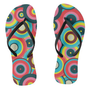 Fashion Geometric Vintage- Pattern Stylish Modern Flip Flops