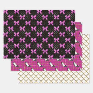 Fashion Girl Boss Pattern Wrapping Paper Sheet