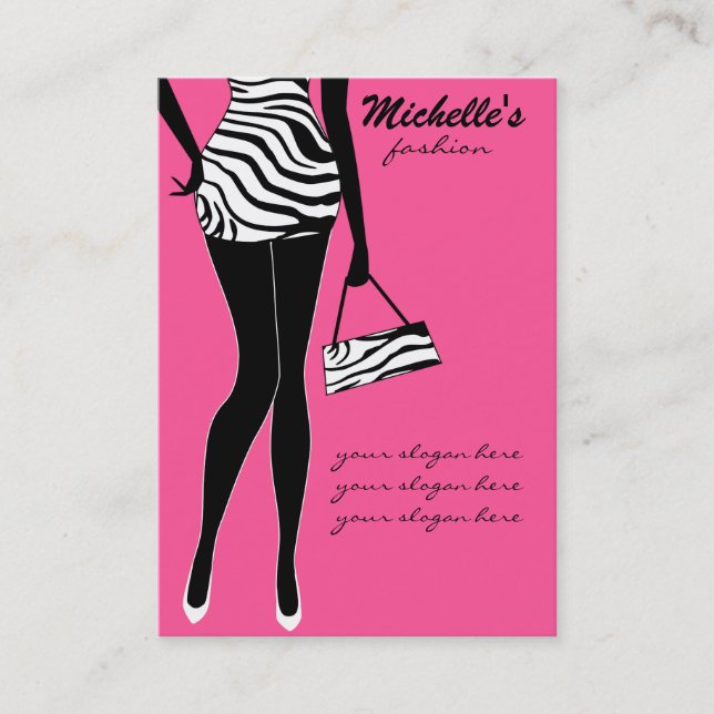Fashion girl design carte de visite (Devant)
