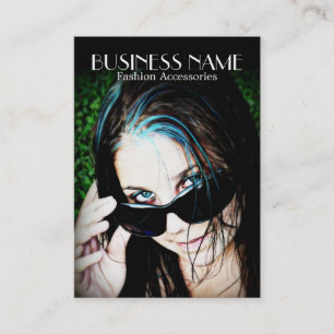 Fashion Girl in Sunglasses Business Card