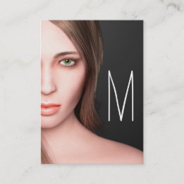 Fashion Girl Monogram Business Card