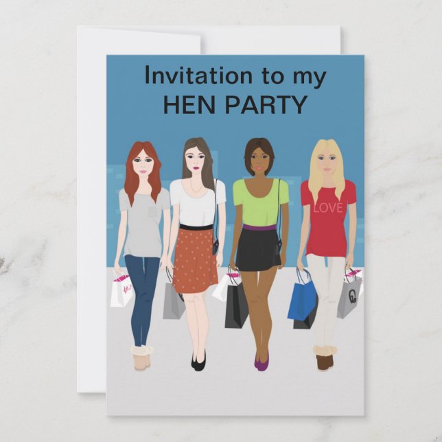 Fashion Girls Hen Party Invitation (Devant)