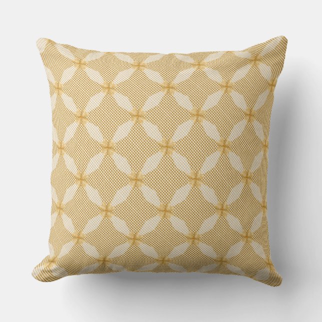 Fashion Gold Circle Geometric Pattern Throw Pillow (Front)