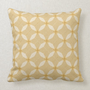 Fashion Gold Circle Geometric Pattern Throw Pillow