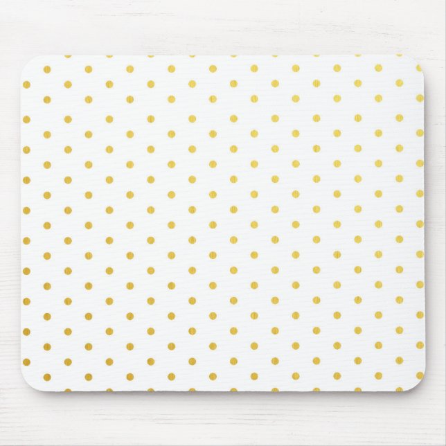Fashion gold polka dots mouse pad (Front)