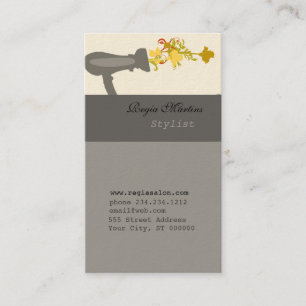 Fashion Hair Stylist Beauty Roses Blow Dryer Appointment Card