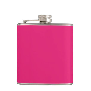 Fashion Hot Pink Personalized Colour Background Hip Flask