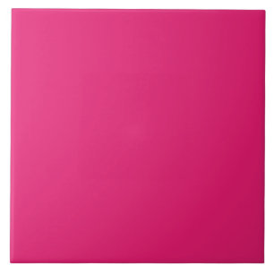 Fashion Hot Pink Personalized Colour Background Tile