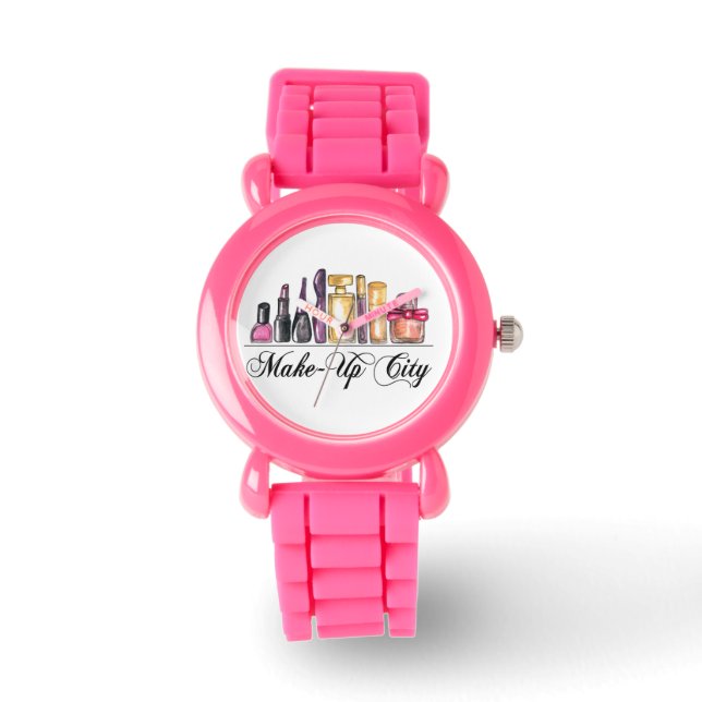Fashion Illustration Watercolor Acrylic Wall Clock Watch (Front)