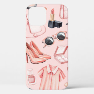 Fashion illustrations. Seamless pattern iPhone 12 Case