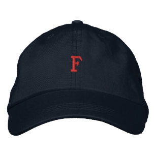 Fashion Initial F - Letter Monogram Handsome-Hat Embroidered Hat