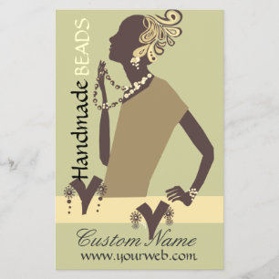 Fashion Jewel Model Modern Woman Bead Flyer