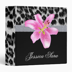 Fashion Jewellery Binder Portfolio Leopard Lily Pi
