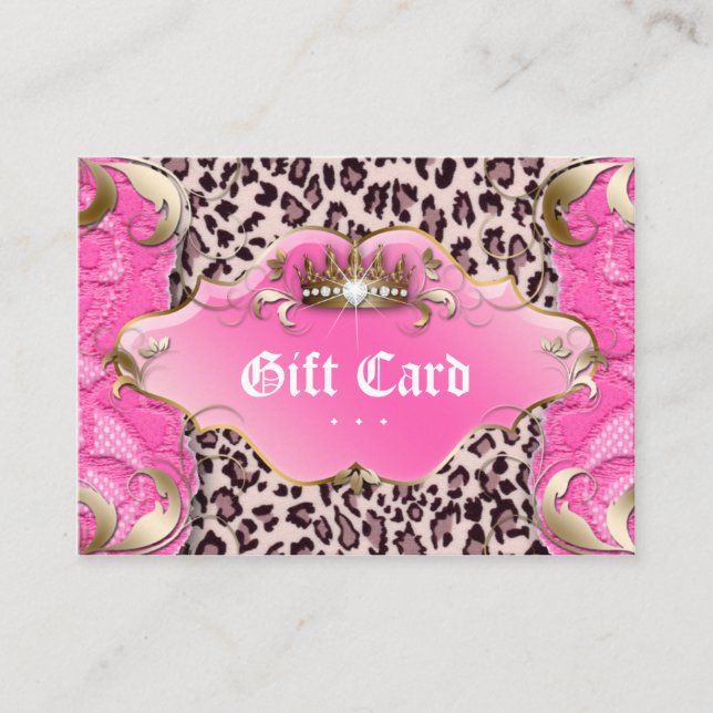 Fashion Jewellery Gift Certificate Leopard Lace Pi (Front)