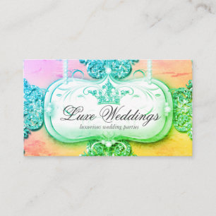 Fashion Jewellery Wedding Elegant Crown Glitter Bu Business Card