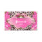 Fashion Jewelry Business Card Leopard Lace Pink