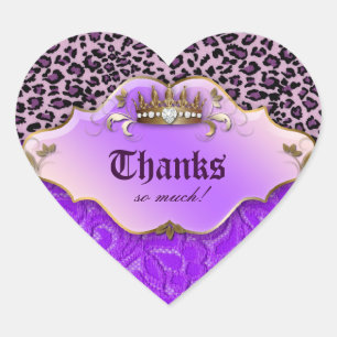 Fashion Leopard Sticker Jewellery Lace Gold Purple