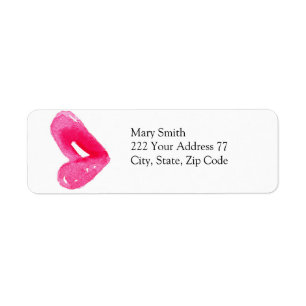 Fashion Lips Chic Address Label