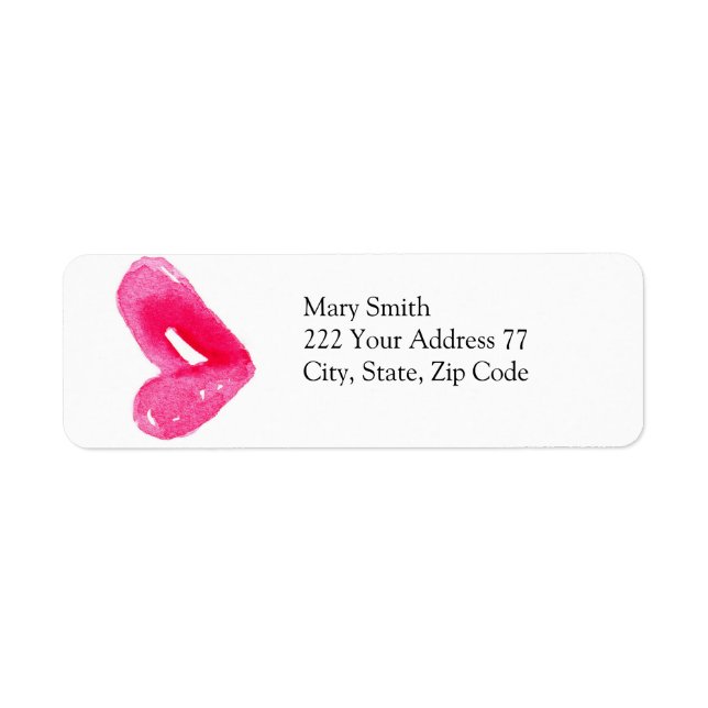 Fashion Lips Chic Address Label (Front)
