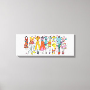 Fashion Lovers Art Print Colourful Fashion Sketche