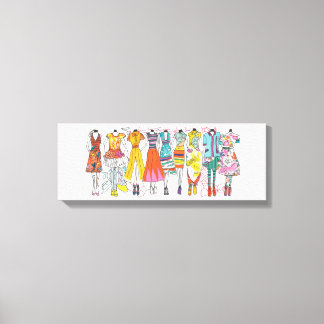 Fashion Lovers Art Print Colourful Fashion Sketche