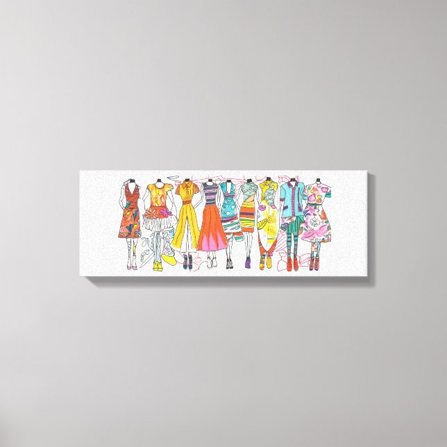 Fashion Lovers Art Print Colourful Fashion Sketche (Front)