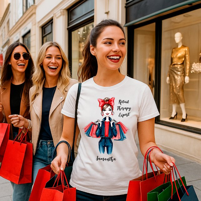 Fashion Lovers Retail Therapy Expert – Custom Name T-Shirt (Creator Uploaded)