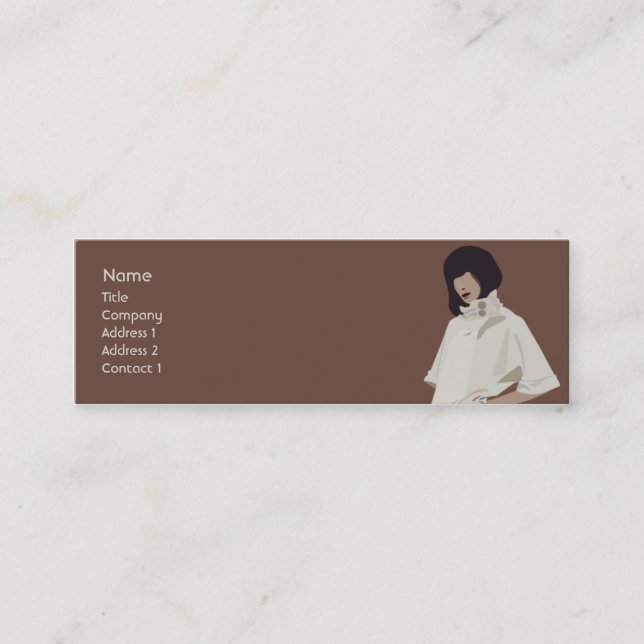 Fashion Merchandiser - Skinny Mini Business Card (Front)