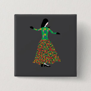 Fashion Model 01 2 Inch Square Button