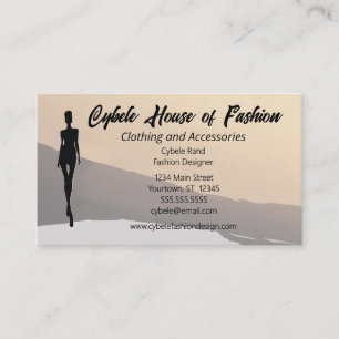 Fashion Model Silhouette Clothing Fashion Design Business Card