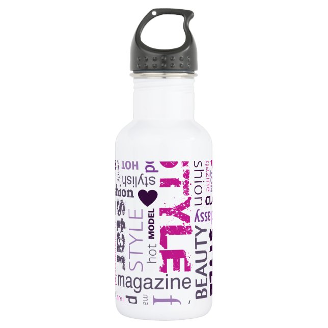 Fashion Model Style Beauty 32. oz. 532 Ml Water Bottle (Front)