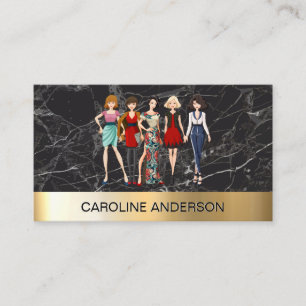 Fashion Models in Wardrobe   Designer Business Card