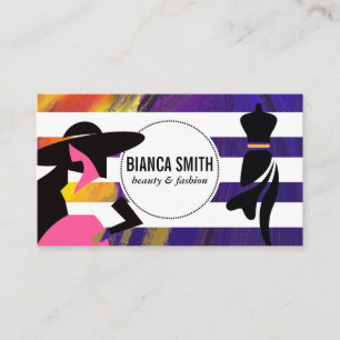 Fashion Models   Stripes   Artistic  Business Card