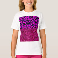 Fashion Modern Pink Purple Glitter Leopard