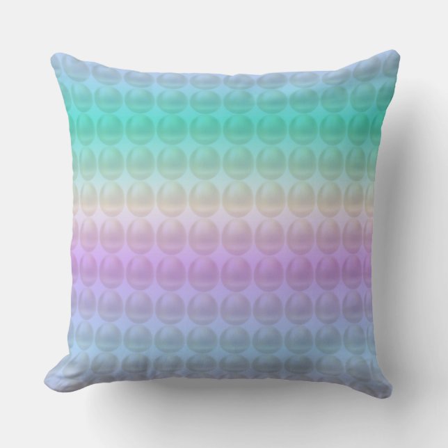 Fashion Multicolor Dotted Stripes Throw Pillow (Front)