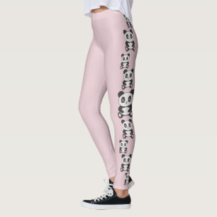 Fashion Original Cartoon Funny Cross Stitch panda Leggings