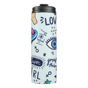 Fashion Patch: Pop Art Stickers. Thermal Tumbler
