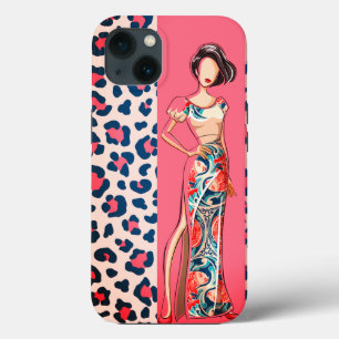 Fashion Pink Léopard  iPhone 13 Case