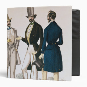 Fashion plate depicting male clothing binder
