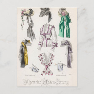 Fashion plate postcard