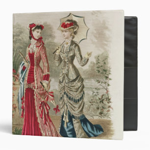 Fashion plate showing hats and dresses binder